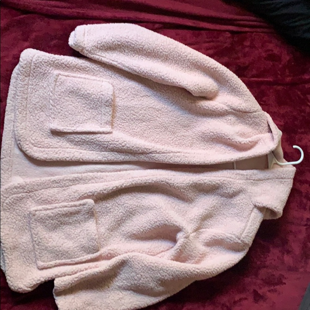Oversized pink jacket